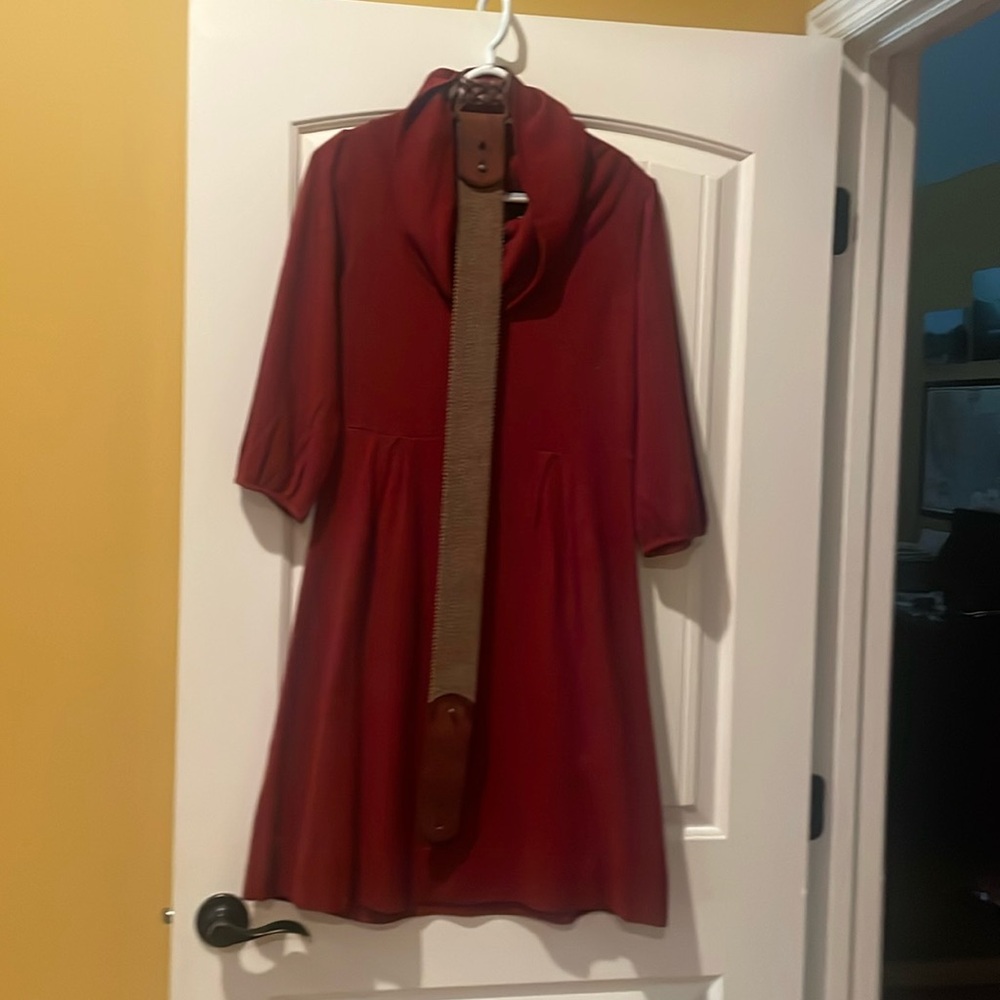Great condition burgundy dress, size 10.